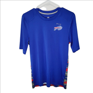 Youth Royal Buffalo Bills Camo Print Blue Short Sleeve Shirt